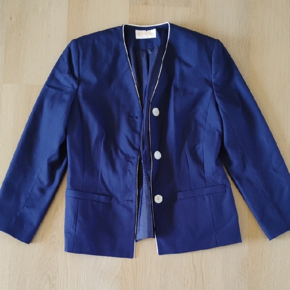 Pendleton Sophisticates Blue Jacket With White Ac… - image 1